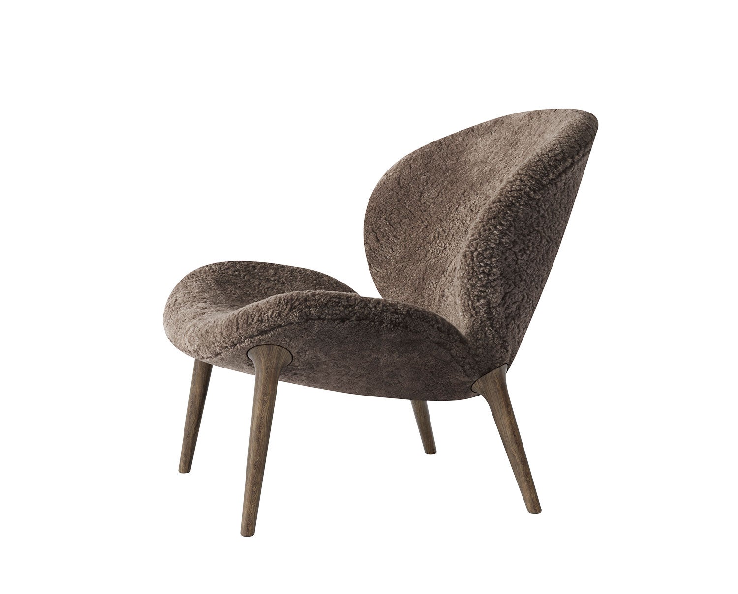 Vipp 469 Lodge Lounge Chair i fårskinnet Curly 07 Nougat