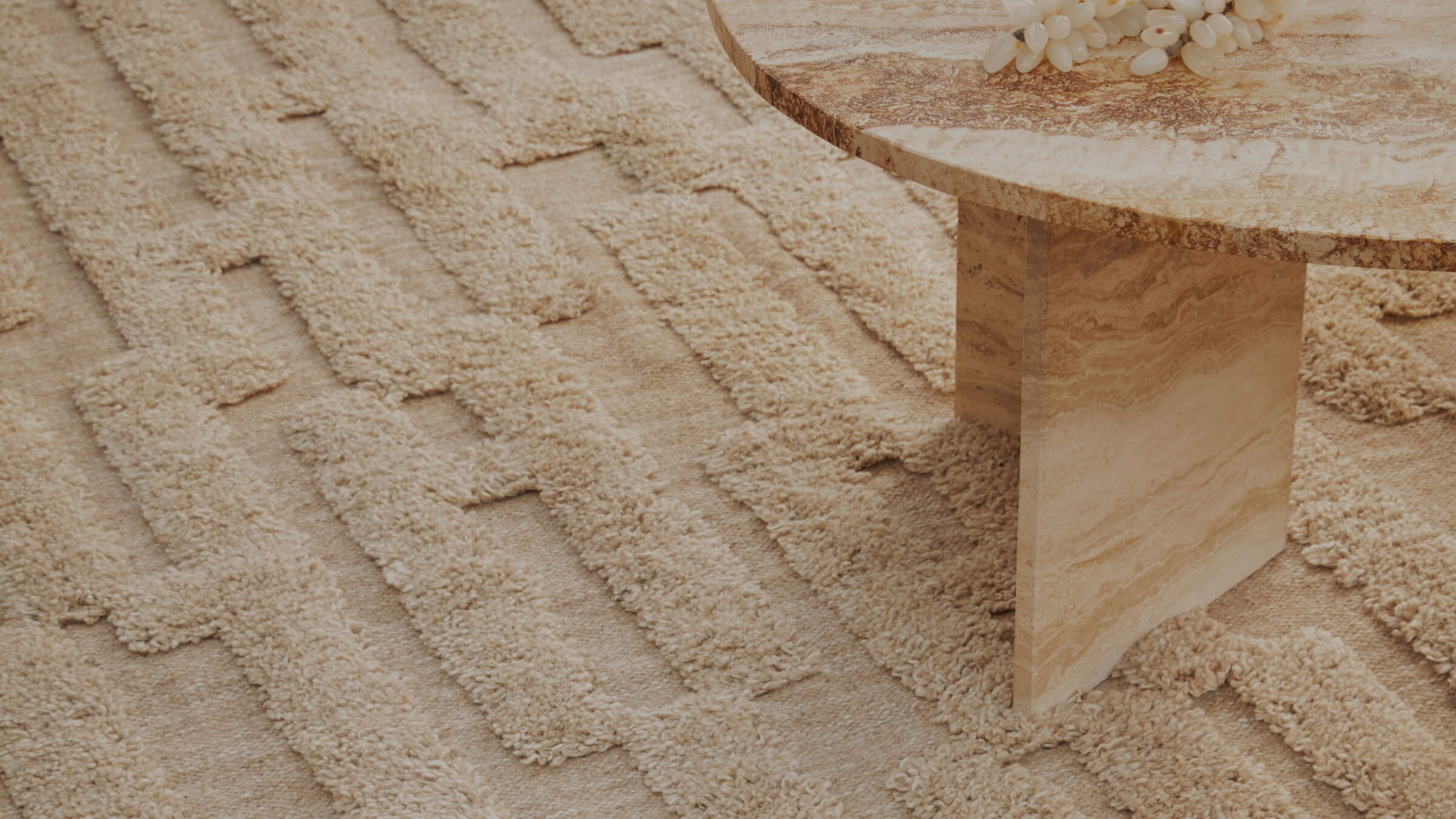 Bielke Wool Rug Matta Beige Melange | Tinted Objects