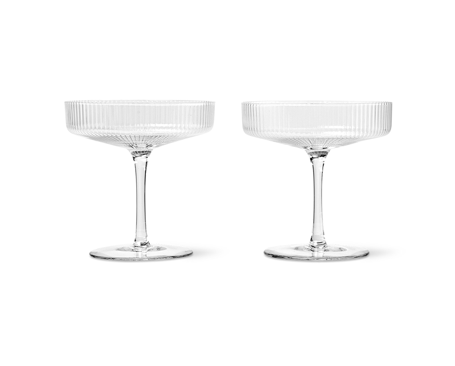 fermLIVING-RippleChampagneSaucers-Clear-5444